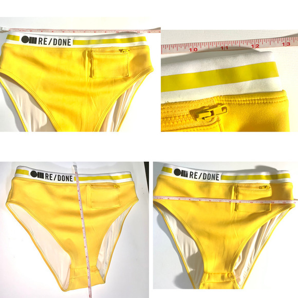 Re/Done x Solid & Striped NEW Sample Piece Montauk Zip Bikini Bottom, 25" Waist - Picture 13 of 15